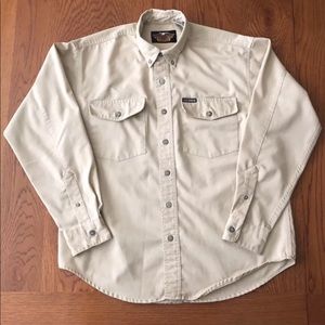 Men's Harley-Davidson Khaki Button Down (L)